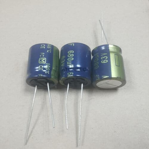 1pc FC Series 680uF/63V Electrolytic Capacitors Hi-Fi Audio 105 Deg.C