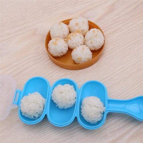 1PCDIY Sushi Maker Rice Mold Rice Ball Maker Mold With Spoon Kitchen Sushi Making Tools Bento Accessories Color Random 18*7cm