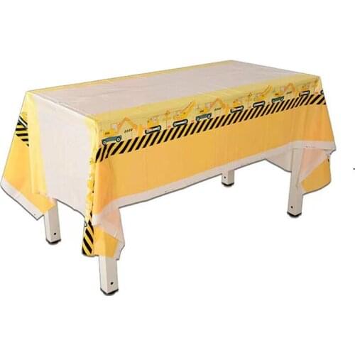 135*240cm Cartoon cars Tablecloth Construction vehicle party Disposable Table cover for kids happy Birthday Party Supplies 1pcs