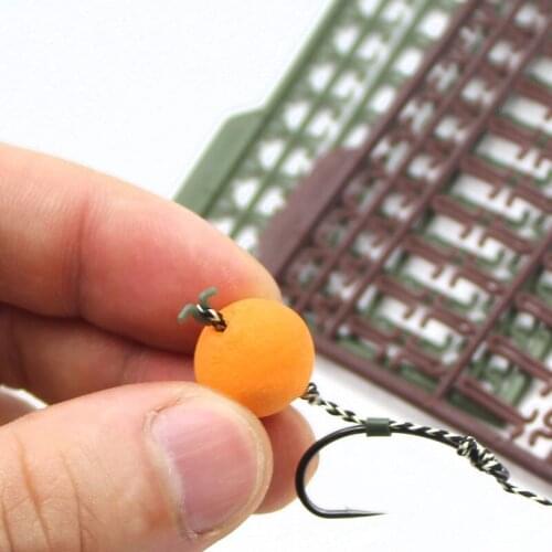 5 Cards Micro Carp Accessories Bait Stops Pop Up Boilies Insert Stoppers Dumbell Shape Carp Bait Holder for Carp Chod Rig Tackle
