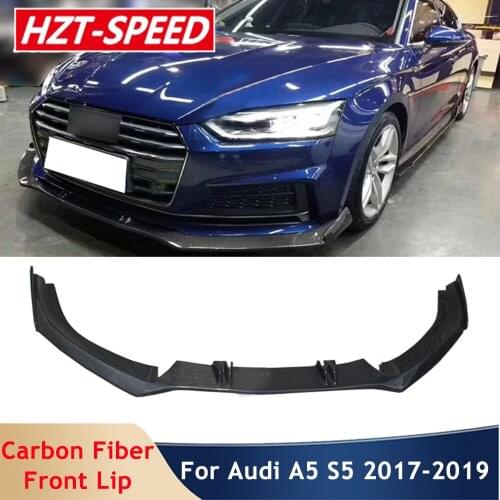 A5 S5 Carbon Fbier Car Front Lip Shovel Chin Bumper Spoiler Kits For Audi A5 S-line S5 Sprot Type Four-wheel Drive 2017-2019