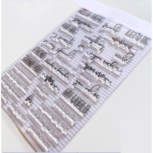 English Transparent Clear Silicone Stamp Seal DIY Scrapbooking photo Album Decorative C0693
