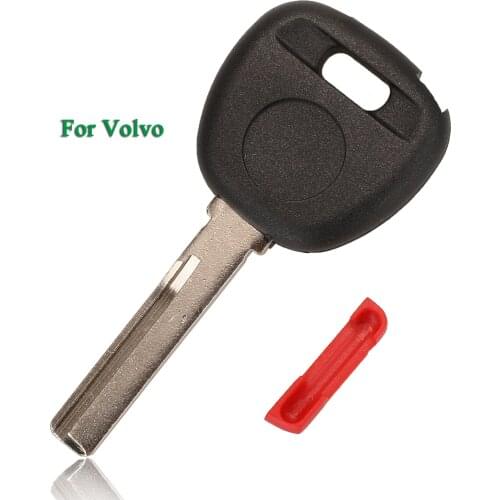 Bilchave 10pcs For Volvo S40 V40 S60 S80 XC70 Transponder With Red Plug Key shell No Chips Key Case Replacement