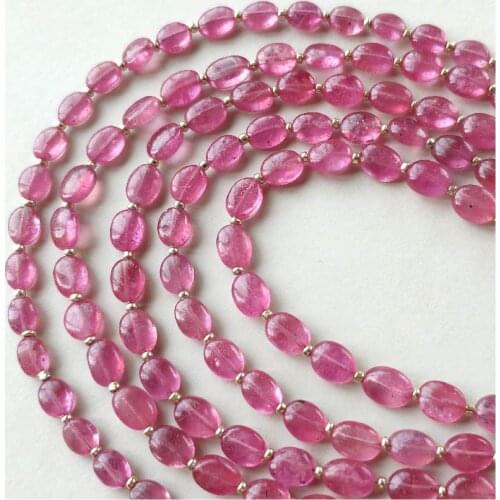 AAAA LOOSE BEADS pink sapphire baroque smooth 4-6mm wholesale for DIY jewelry necklace 38cm