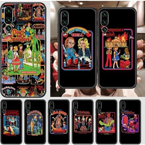 Halloween Satan Vintage Style Phone case For Huawei P Mate P10 P20 P30 P40 10 20 Smart Z Pro Lite 2019 black pretty hoesjes