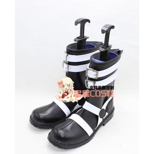 Soul Eater Maka Albarn Black Halloween Cosplay Shoes Boots X002