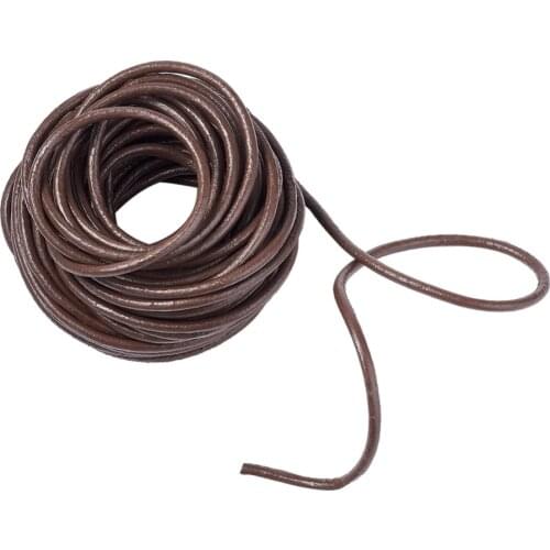 3mm 4mm Black Cowhide Leather Cord for DIY Craft Accessories Jewelry for Beading Necklace Ethnic Material Wholesale