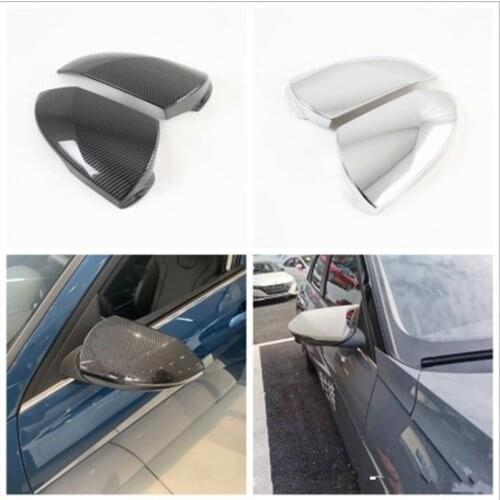 For 2021 Hyundai Elantra Car Side Rearview Mirrow Cover Trim Chrome ABS Exterior Car Styling Sticker Anti-collision