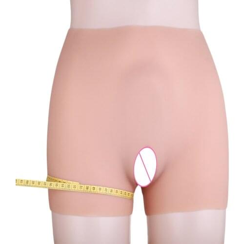 Artificial Sex Fake Underwear Enhancer Hip Silicone Realistic Vagina Panties Shemale Crossdresser Pussy Pants Transgender