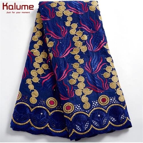 Kalume Design Swiss African Dry Lace Fabric 2021 Diy Dress African Cotton Lace Fabric Red Blue Swiss Lace Fabric Dress F2471