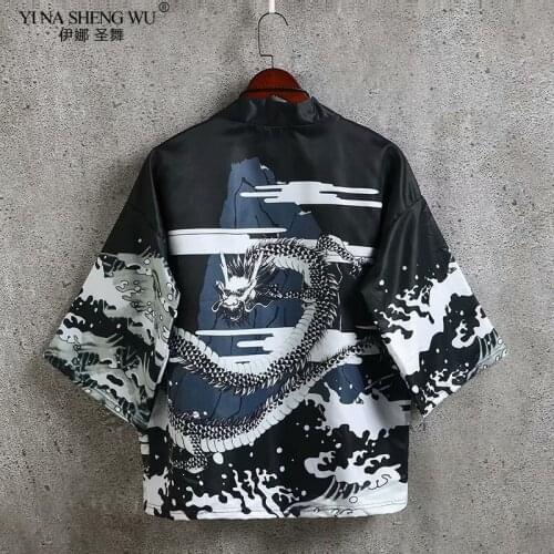Japanese Kimono Cardigan Men Woman Haori Uukata Male Samurai Costume Clothing Kimono jaket Mans Kimono Shirt Yukata Haori Coat
