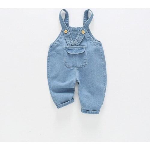 Baby Suspenders Girls Jeans Spring and Autumn Childrens Spring Clothes Boys Pants Toddler Girl Jumpsuit Fashion Overalls
