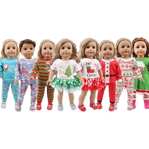 Doll Clothes Printing Suits Fit 18 Inch American & 43Cm Baby New Born Doll For Our Generation Halloween & Christmas