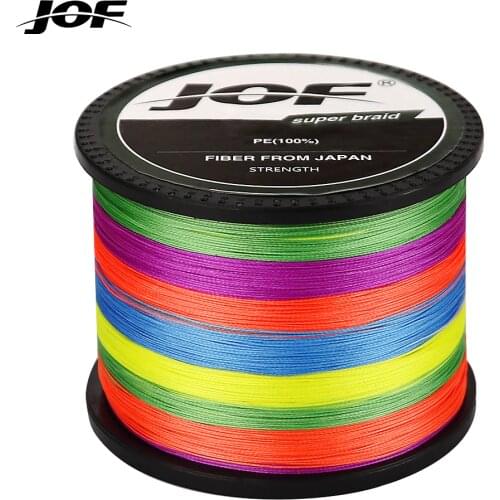 JOF 8 Strands Braided Fishing Line Multifilament 300M 500M 1000M Carp Fishing Japan Braided Wire Fishing Accessories 4 Strands