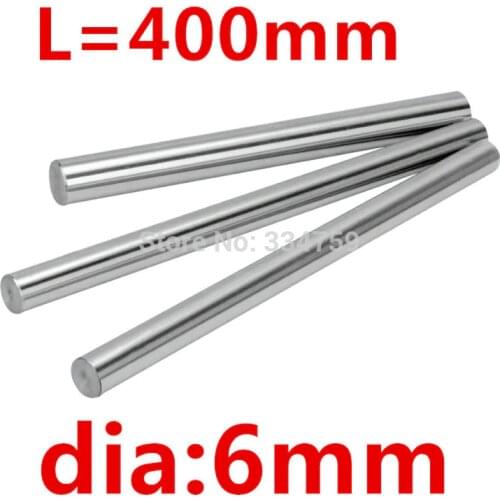 2pcs 6mm linear shaft 400mm of the length linear shaft harden linear rod for xyz cnc parts cnc router