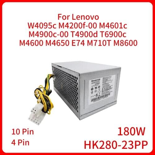 NEW Original 180W HK280-23PP Server Power Supply Adapter For Lenovo W4095c M4200f-00 M4601c M4900c-00 T4900d T6900c 10PIN 4PIN