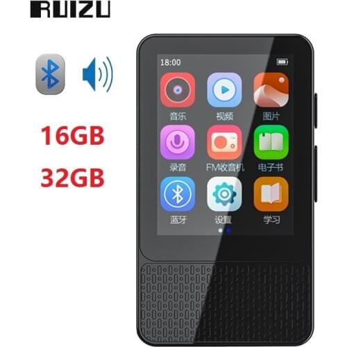 NEW RUIZU M18 Bluetooth 5.0 MP3 Player 2.4inch Touch Screen HiFi Music Player with FM Radio,Recording,E-Book,Video,Pedometer