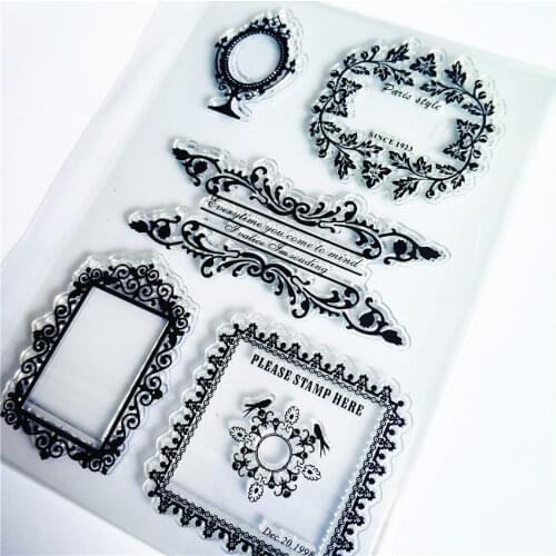 PANFELOU The Lace box Transparent Clear Silicone Stamp/Seal for DIY scrapbooking/photo album Decorative clear stamp sheets