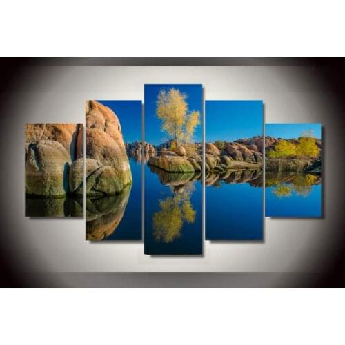 Modern Decorative Picture Pictures Watson Lake Arizona Ozero Painting On Canvas Room Decoration Print Poster Picture Canvas