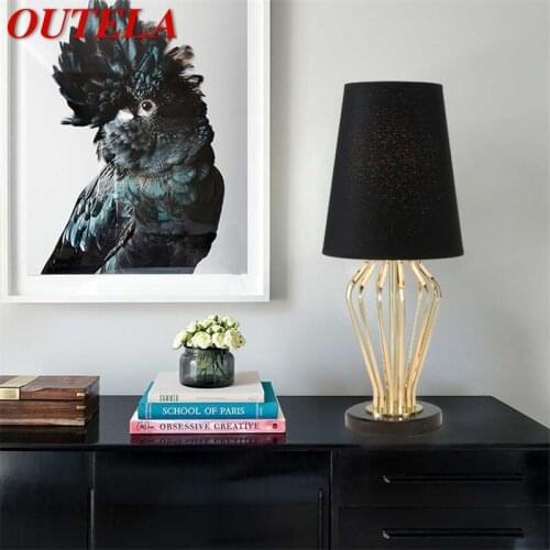 OUTELA Modern Luxury Table Lamps For Bedroom Marble LED Desk Light Home Bedroom Living Room Office Decoration