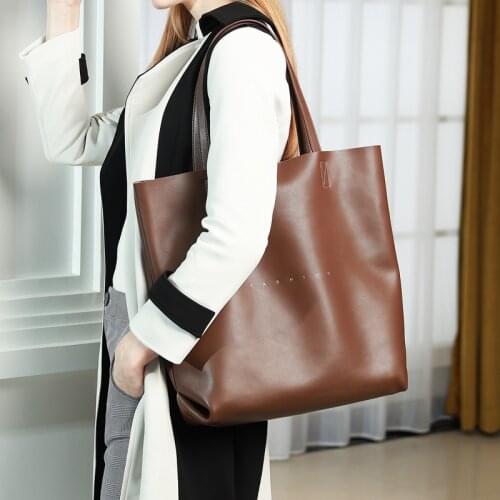 Tote handbag genuine leather taschen women fashion handbags ladies bags designer sac a main large shoulder bag bolsa feminina