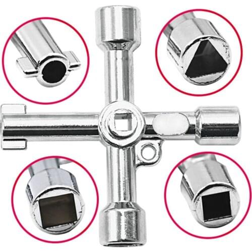 Universal Cross Triangle KEY for Train Electrical Elevator Cabinet Valve Alloy Triangle