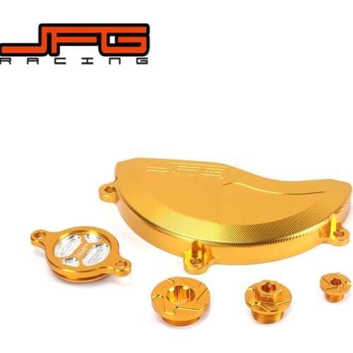 Gold CNC Engine Cover Guard Cap Timing Oil Filter Screw Bolt For RMZ250 10 11 12 13 14 15 16 Dirt Pit Bike