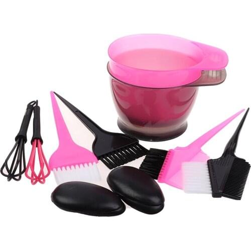 1set Dye Mixer Hair Tint Dying Coloring Applicator Salon Tool Simple Hair Dyeing Set Hair Color Dye Bowl Comb Brushe Tool Kit