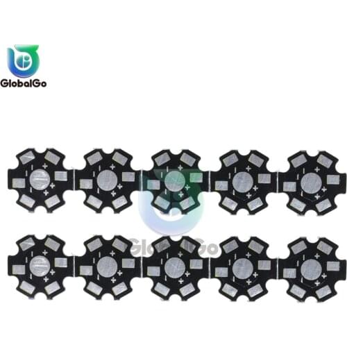 10pcs/Lot 20MM Aluminum Heat Sink Cooling Heatsink For High Power LED Full Spectrum White Warm White Green Blue Red IR