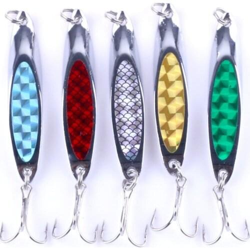 5pcs/Lot 21g colorful zinc Spoon Metal Lures Fishing Lures Brand Hard Bait Fresh Water Bass Walleye Crappie Fishing Tackle