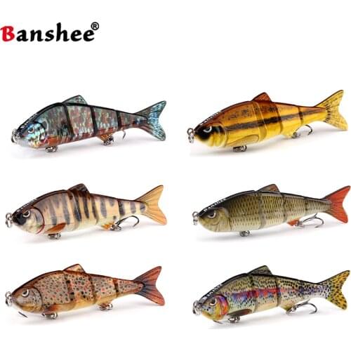 Banshee 100mm 11g Pike Wobblers For Fishing Artificial Bait Hard Multi Jointed Swimbait Crankbait Sinking Fishing Lure Bass Fish