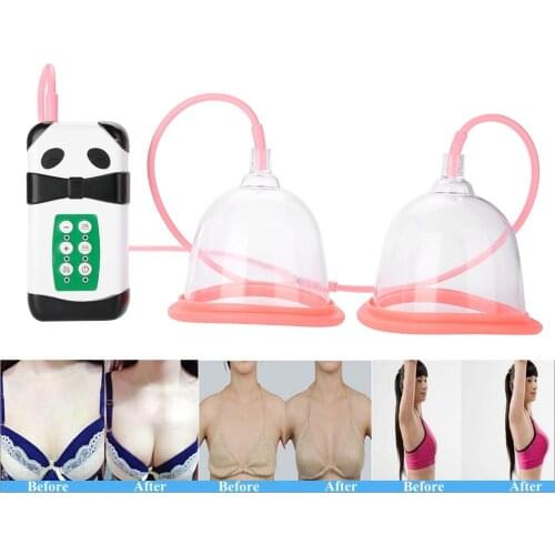 Women Vacuum Cupping Electric Breast Enlargement Pump for Body Breast Massager Chest Enhancing Cupping with Suction Pump Therapy