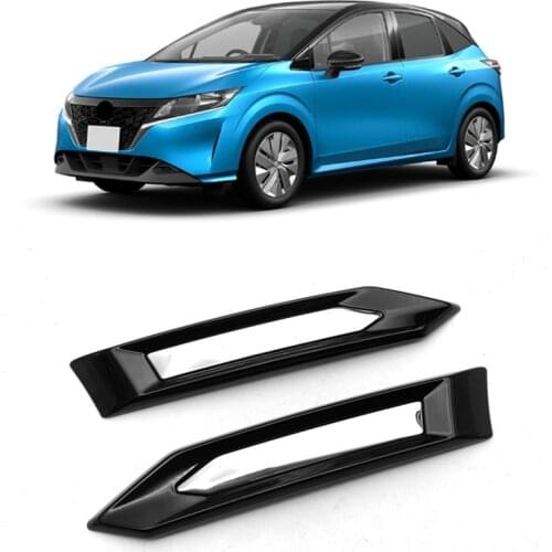 For Nissan Note E13 2020 2021 Chrome Exterior Auto Front Bumper Spoiler Side Air Outlet Decorative Strip Car Styling