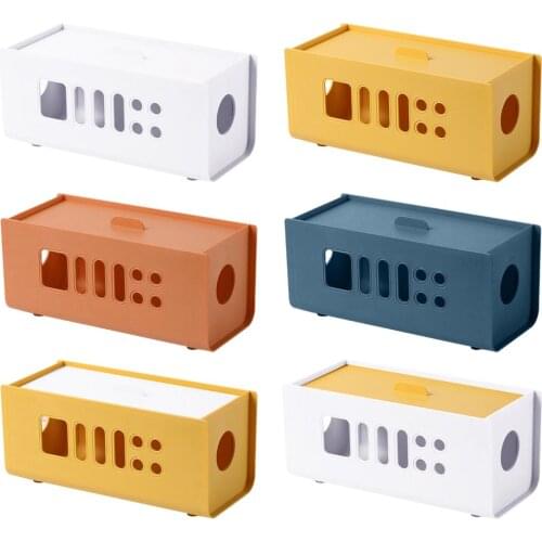 Cable Management Box Cable Organizer Box Phone Tablet Holder Surge Protector to Cover Cords for Home Office TV Cables Tidy