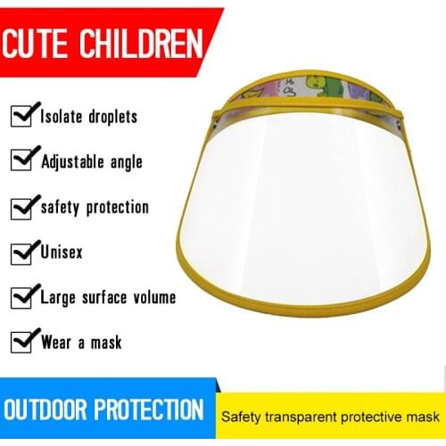 Summer Children Anti-fog Hat Sun Hats Full Face Screen Anti-fog Transparent Empty Top Hat Sun Visor Hat Outdoor Reusable Shield