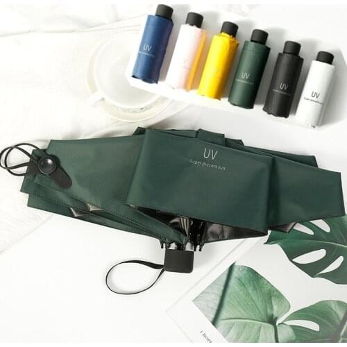 Small Fashion Folding Umbrella Rain Women Gift Men Mini Pocket Parasol Girls Anti-UV Waterproof Portable Travel UMBRELLAS
