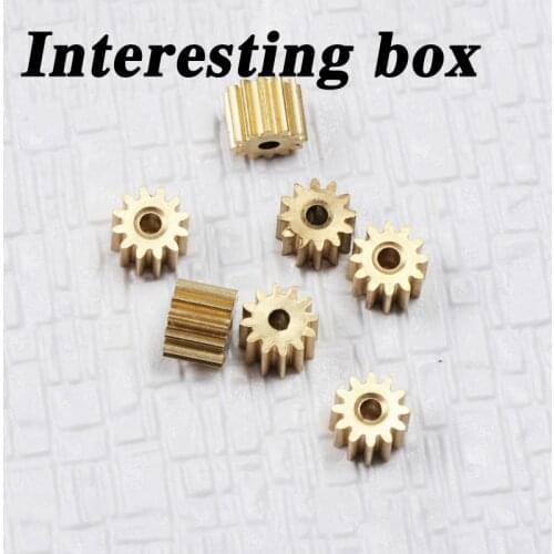 Copper gear 12-2A metal wear-resistant gear rack module 0.5 tooth number 12 aperture 2mm