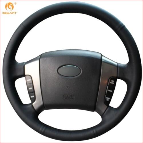 MEWANT for 2003 2004 2005 2006 2007 2008 2009 Kia Sorento Black Artificial Leather Car Steering Wheel Covers Accessories Parts