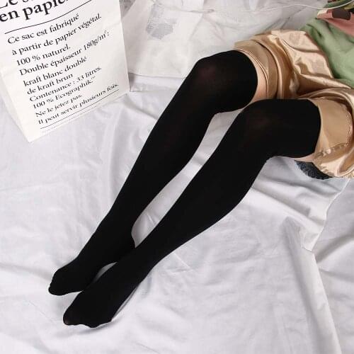2020 Fashion Women Cotton Stockings Casual Thigh High Over Knee Cotton High Socks Girls Womens Female Long Knee Sock
