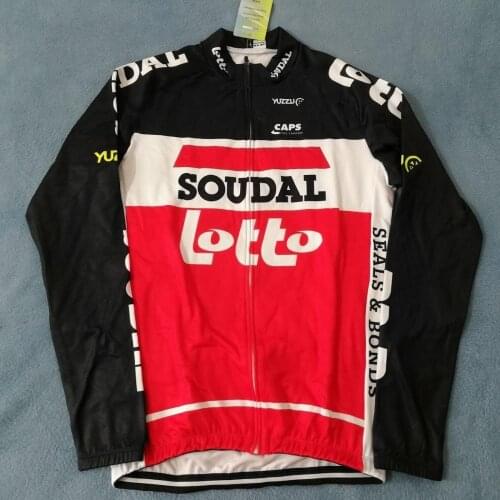 2022 new pro team soudal winter fleece red cycling jersey mens warmer bike cloth MTB Ropa Ciclismo Bicycle maillot