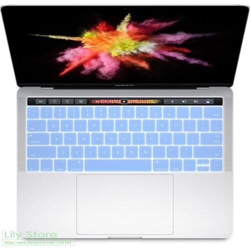 New Touch Bar Silicone Keyboard Cover Keypad Skin For Macbook Pro 13" 15 13.3 15.6 A1706 A1707 US Layout 2017 Release
