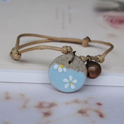 Original vintage Ceramics Animals beads Girl Bracelet Good Lucky Bracelet cute rabbit Lover Bracelet Lovers Lucky Jewelry gift