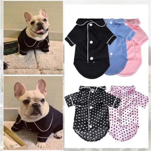 Pet Pajamas Clothes Dog Luxury Knitted Sleepwear Chihuahua French Bulldog Puppy Costume Jacket Ropa Perro Pajamas for Small Dogs