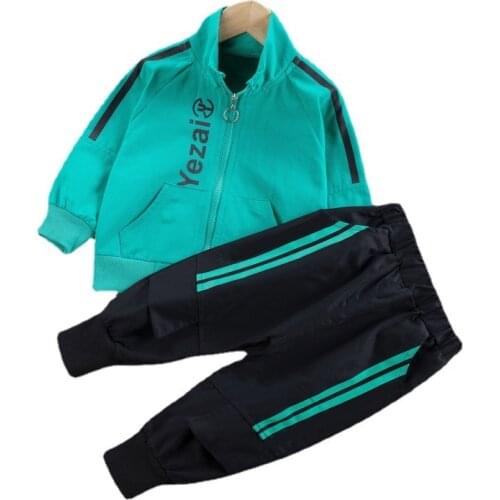 Spring Autumn Baby Boys Girls Casual Clothes Infant Kids Jacket T Shirt Pants Toddler Fashion Costume Children Letter Tracksuits
