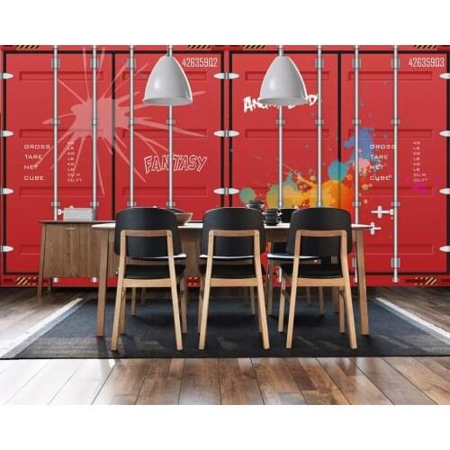Drop Shipping Custom Wallpaper Mural European Retro Vintage British Style Container Bar Background Wall Painting Cafe Wallpaper