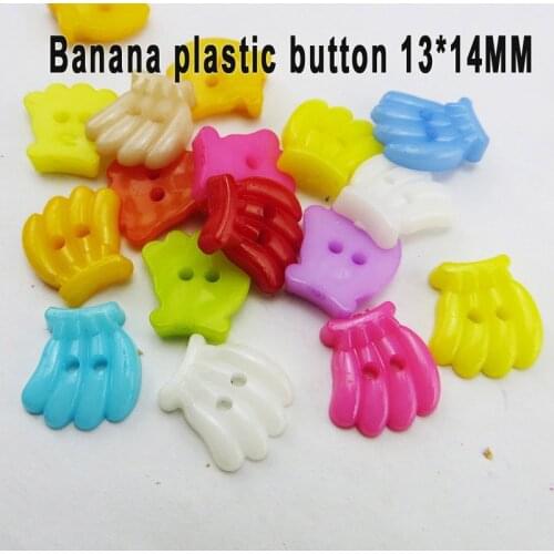 100PCS Banana Button Garment Fruit Buttons Fit Coat Boots Sewing Clothes Accessory P-235W