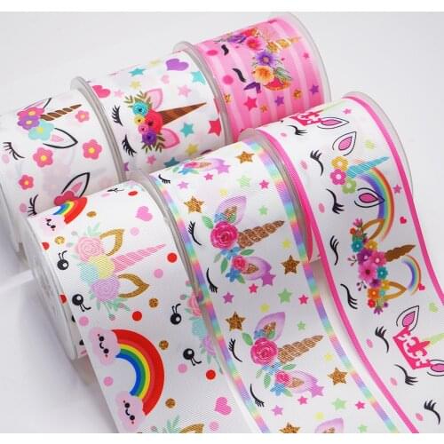 DIY Handmade Materials Printed Grosgrain Ribbon 50 Yard Per Size 53018