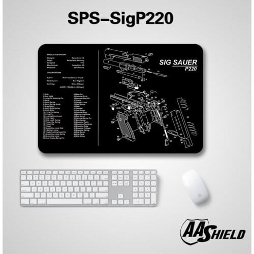 AA Shield Rubber Base Microfiber Cover Mouse Pad The Gun Picture Diagram Printting High Quality Multiple Patterns 43*28CM Part 2
