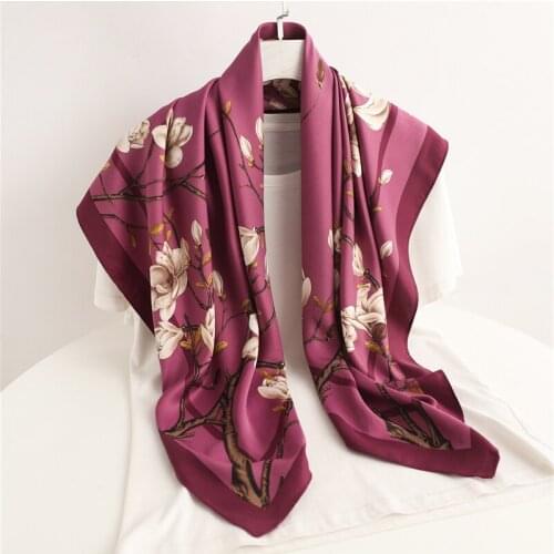 Luxury Hair Wrap Headscarf Print Shawl Neckerchief Female Popular Headband For Women Foulard Twill Square Scarf Hijab Bandana