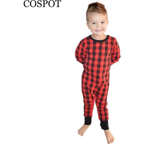 Baby Girls Boys Christmas Red Plaid Romper Newborn Autumn Jumpsuit Kids X'mas Pajamas Infant Jumper 2021 New Arrival 30